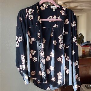 Express Blue Button Down Shirt